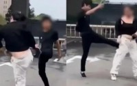 震惊！济宁少年小区门口暴打母亲，警方迅速介入制止
