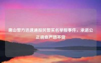 唐山警方迅速通报民警实名举报事件,承诺公正调查严惩不贷