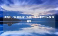 美方以“强迫劳动”为由,将5家中企列入实体清单