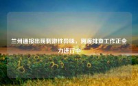 兰州通报出现刺激性异味,溯源排查工作正全力进行中