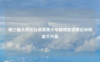 第三届大湾区台港澳青少年棒球邀请赛在深圳盛大开幕