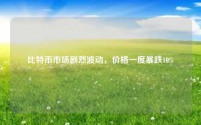 比特币市场剧烈波动,价格一度暴跌10%