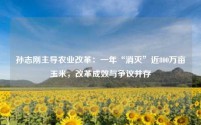 孙志刚主导农业改革:一年“消灭”近800万亩玉米,改革成效与争议并存