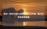郑州—阿拉木图TIR运输线路正式开通,助力中哈贸易新通道
