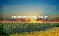 交换机和路由器之间有什么区别?