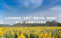 2024年专精特新“小巨人”数量下降,复核通过率下降:数据揭示背后原因