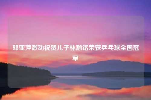 邓亚萍激动祝贺儿子林瀚铭荣获乒乓球全国冠军