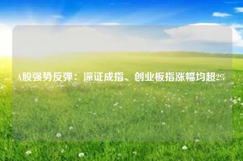 A股强势反弹：深证成指、创业板指涨幅均超2%