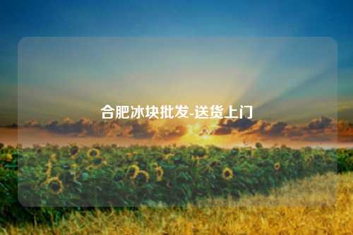合肥冰块批发-送货上门