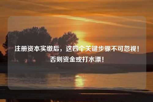 注册资本实缴后，这四个关键步骤不可忽视！否则资金或打水漂！