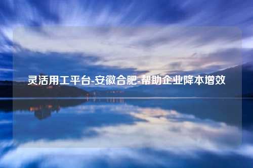 灵活用工平台-安徽合肥-帮助企业降本增效