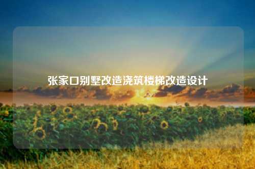 张家口别墅改造浇筑楼梯改造设计